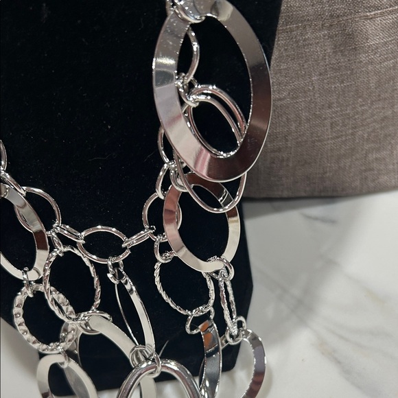 Paparazzi Silver Necklace with Black and White with matching earrings - Picture 5 of 8